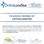 Large form OrthoLoneStar promotional ad with an emphasis on clean and simple design while still presenting multiple images and text areas.