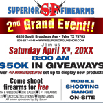 Annual Christmas product brochure for a hunting/firearm store.